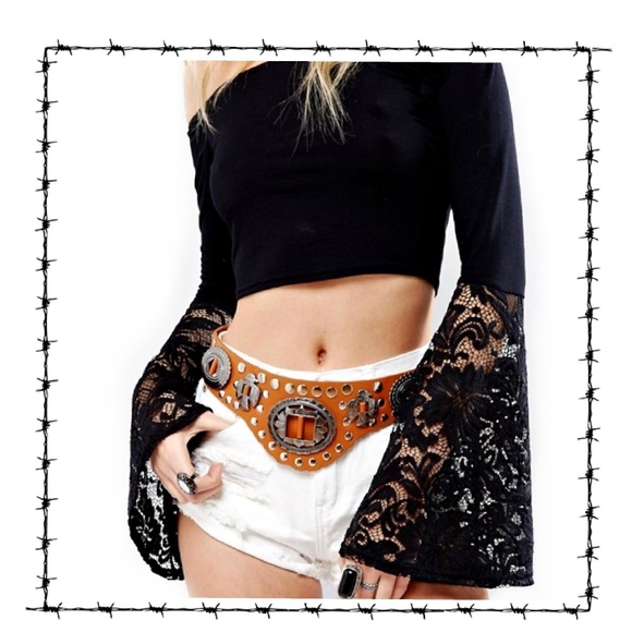 Sacred Hawk Accessories - Stud & Medallion Belt